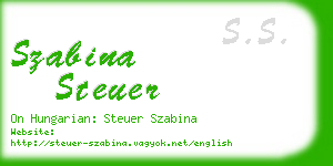 szabina steuer business card